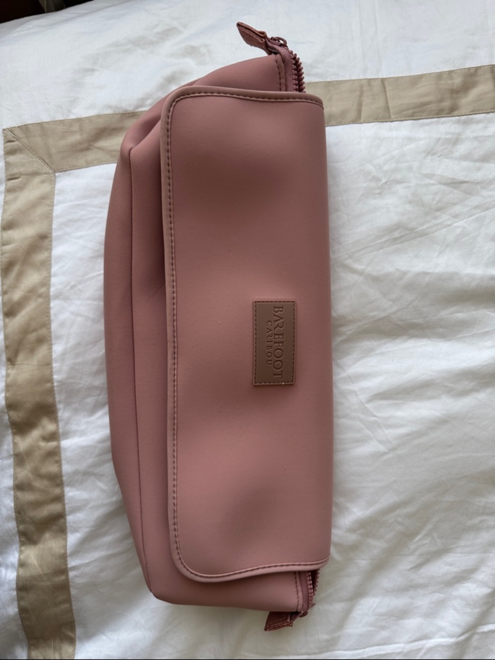 Barefoot Dreams Dusty Rose Zip Cosmetic Case